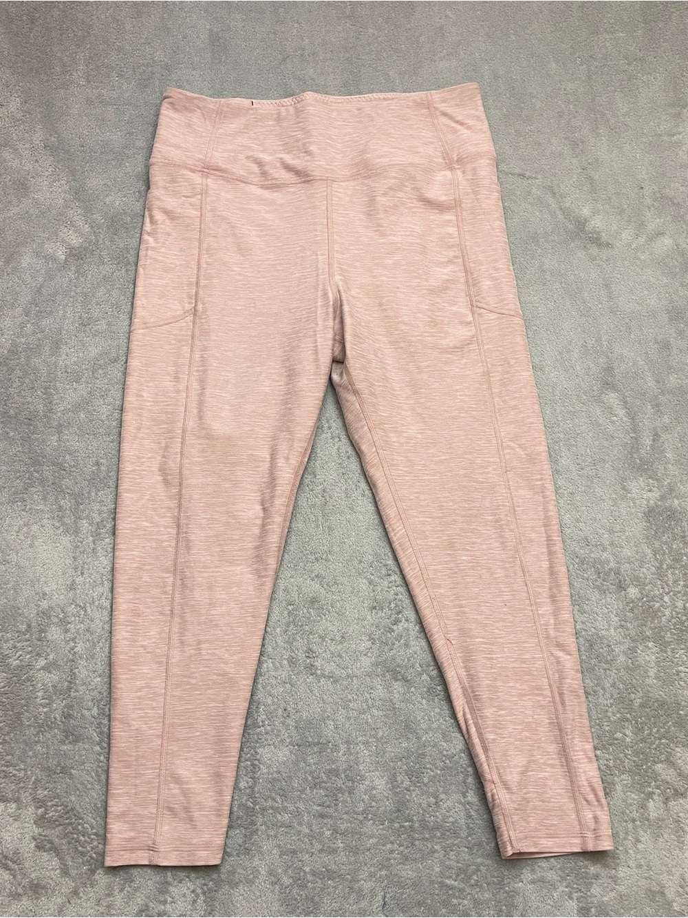 Victoria's Secret Womens 16 Pink Heathered High Waist Pocket Leggings Activewear
